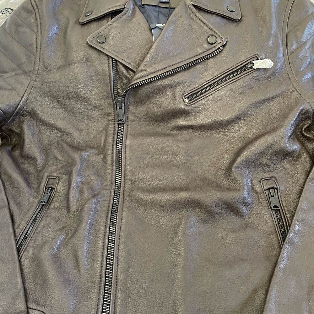 Tommy Hilfiger Men's Dark Chocolate Leather Jacket